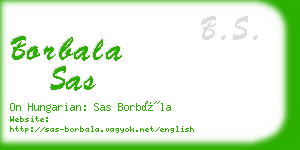 borbala sas business card